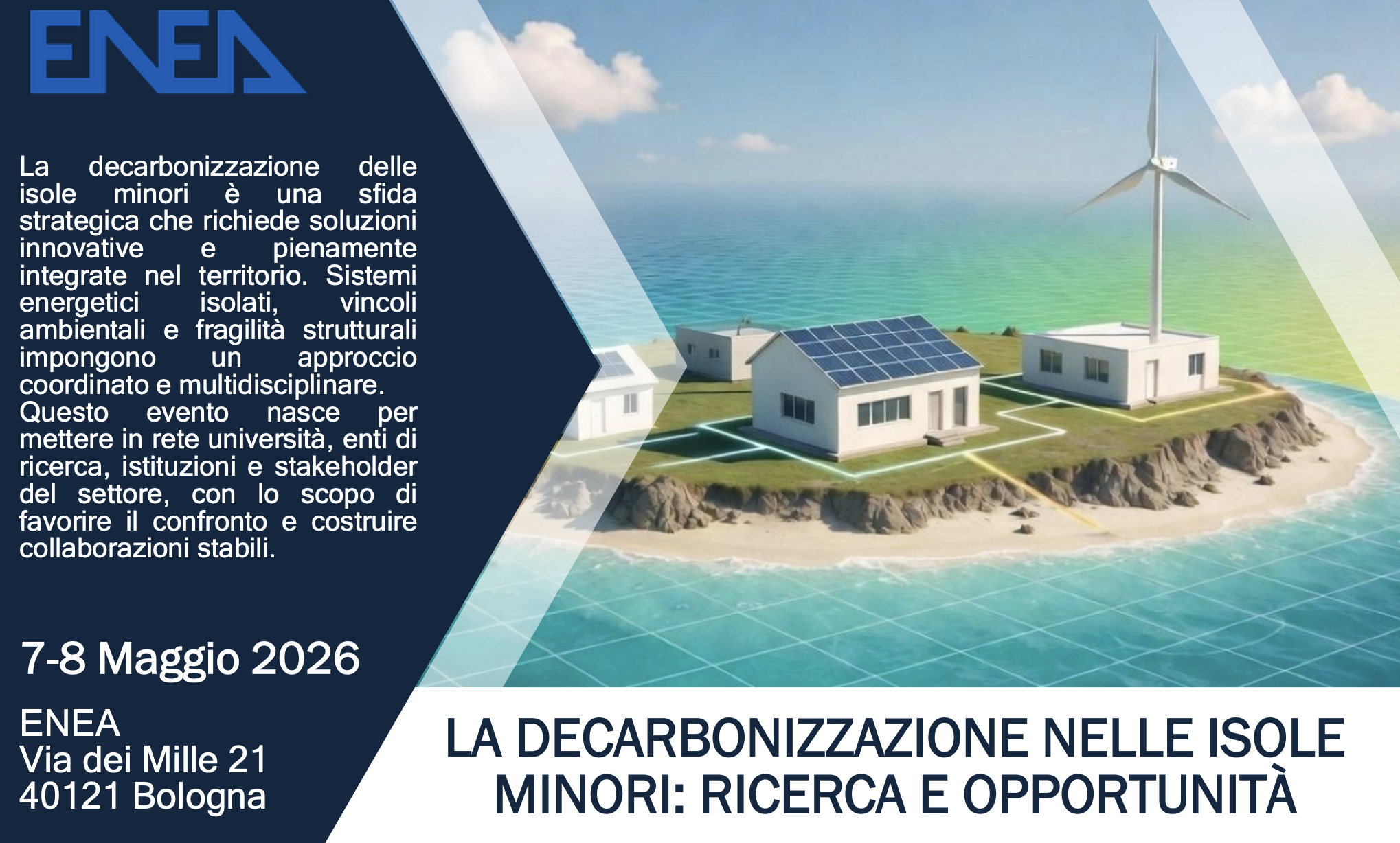 La decarbonizzazione delle isole minori: ricerca e opportunità